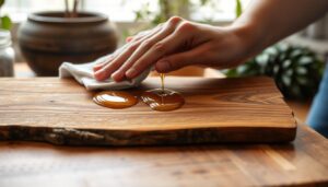 acacia hout behandelen olie