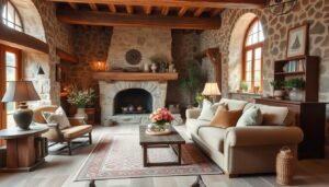 landelijke woonkamer