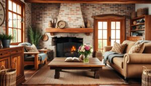 landelijke woonkamer