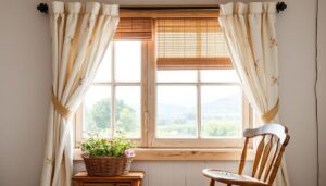 raamdecoratie in landelijke stijl