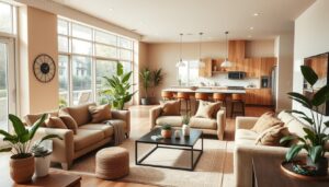 woonkamer met open keuken