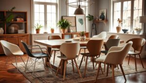 Wat voor stoelen passen bij een houten tafel