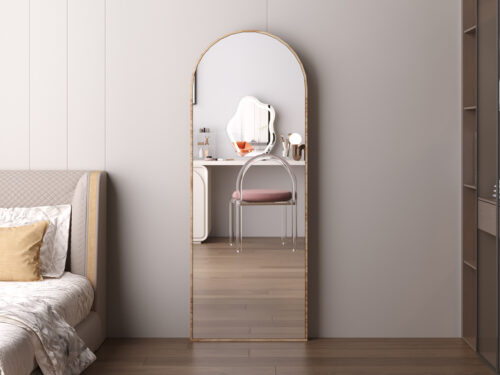 Passpiegel Valletta Boog 160x60 oude eik Japandi