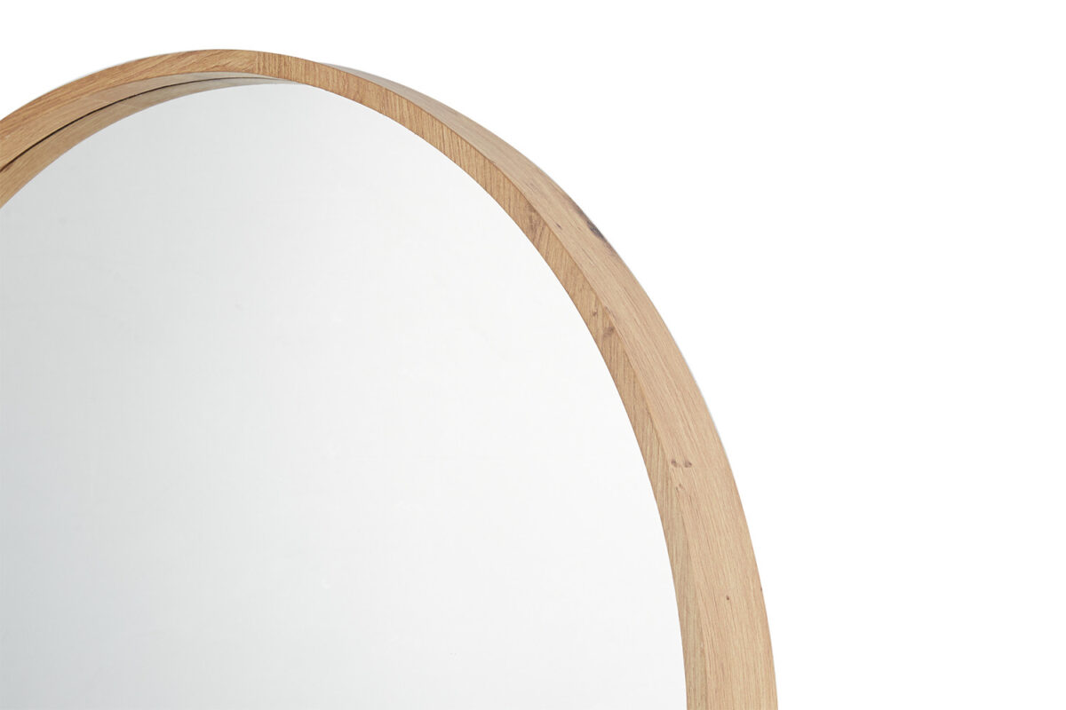 Spiegel Dublin Rond 80 cm oude eik Japandi – foto 6