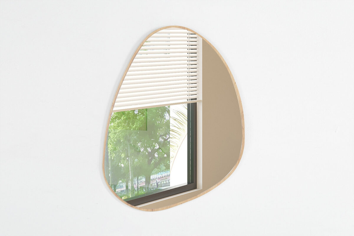 Spiegel Cork Organisch 80x60 oude eik Japandi – foto 3