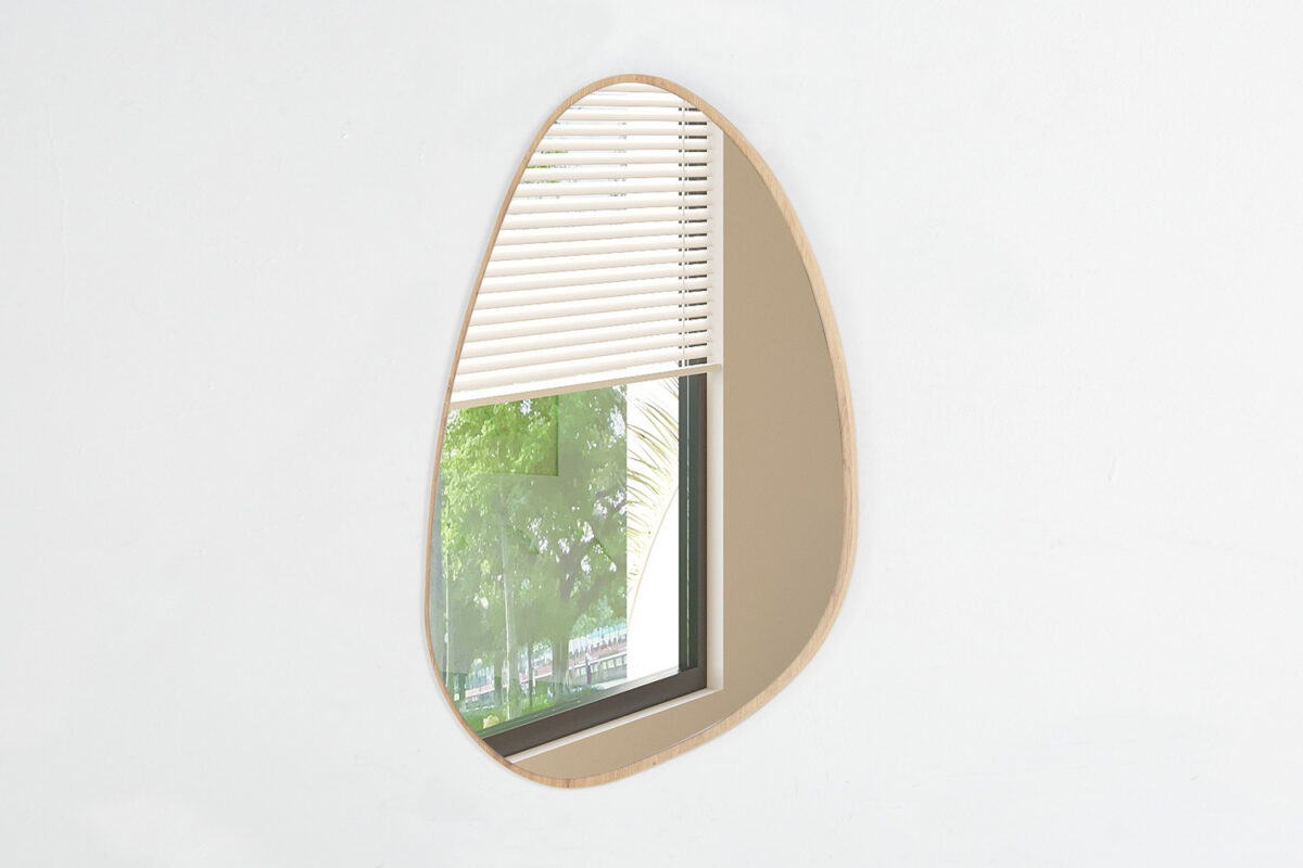 Spiegel Cork Organisch 80x60 oude eik Japandi – foto 4