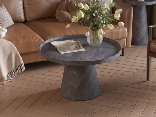 Salontafel Vilnius Rond 80 cm donkergrijs Scandinavisch