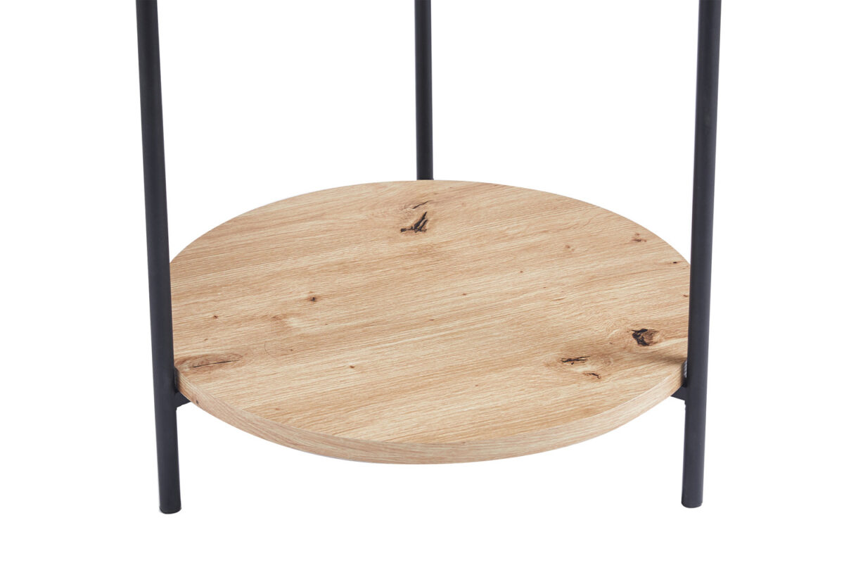 Bijzettafel Tilburg Rond 45 cm oude eik Scandinavisch – foto 6