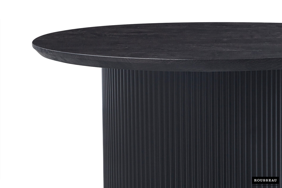 Salontafel Mykonos Rond 80 cm donkerbruin Japandi – foto 5