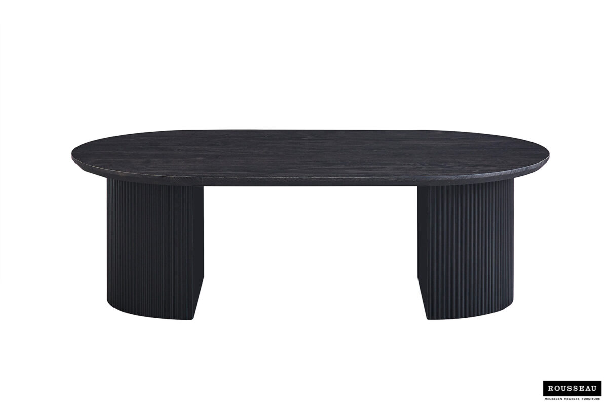 Salontafel Mykonos Ovaal 120 cm donkerbruin Japandi – foto 2