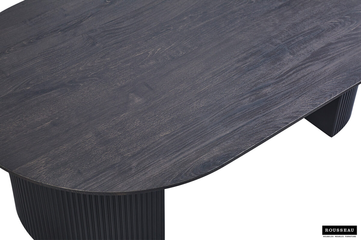 Salontafel Mykonos Ovaal 120 cm donkerbruin Japandi – foto 4