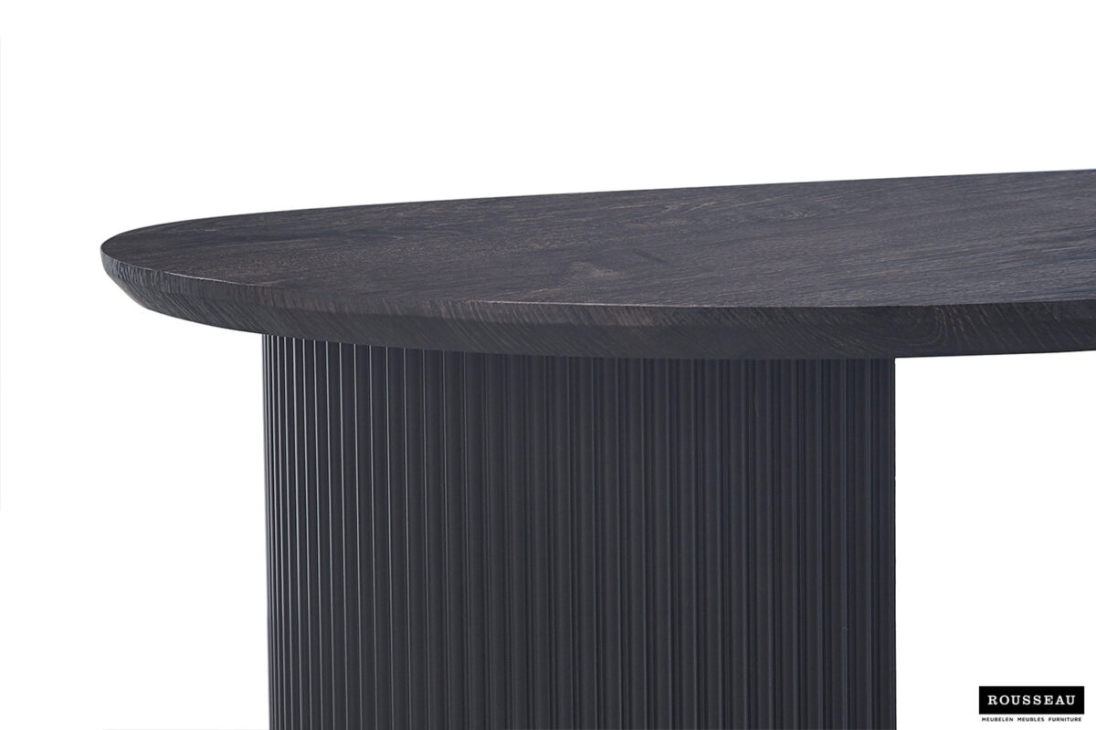 Salontafel Mykonos Ovaal 120 cm donkerbruin Japandi – foto 5