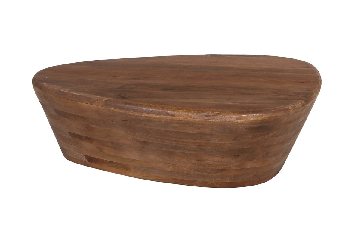 Salontafel Perth Organisch 107 cm lichtbruin mangohout Japandi – foto 3