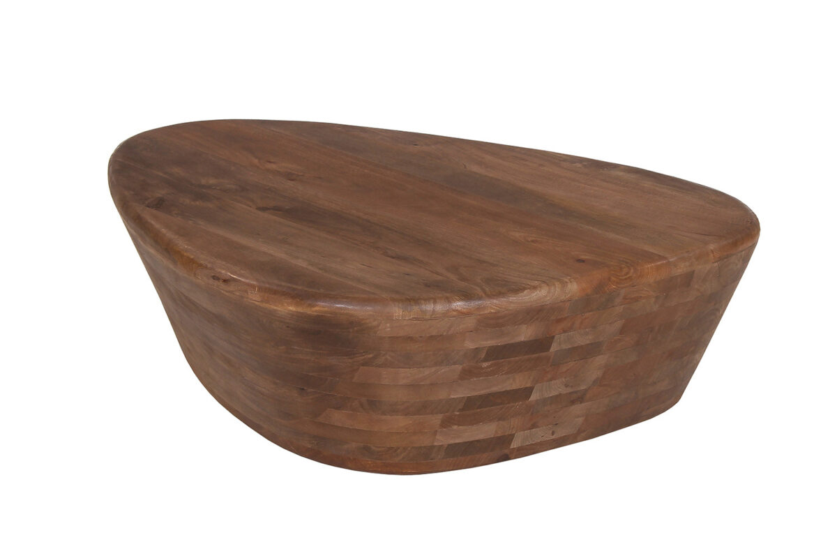 Salontafel Perth Organisch 107 cm lichtbruin mangohout Japandi – foto 4