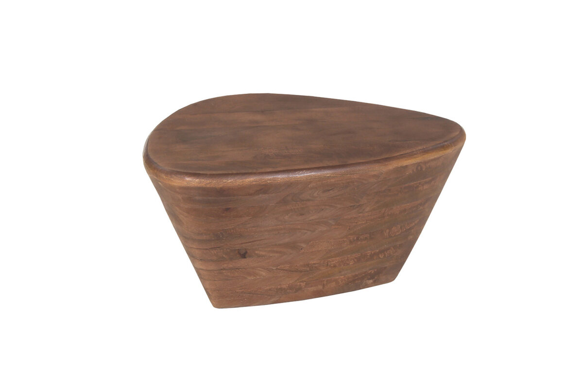 Salontafel Trento Organisch 70 cm lichtbruin mangohout Japandi – foto 4