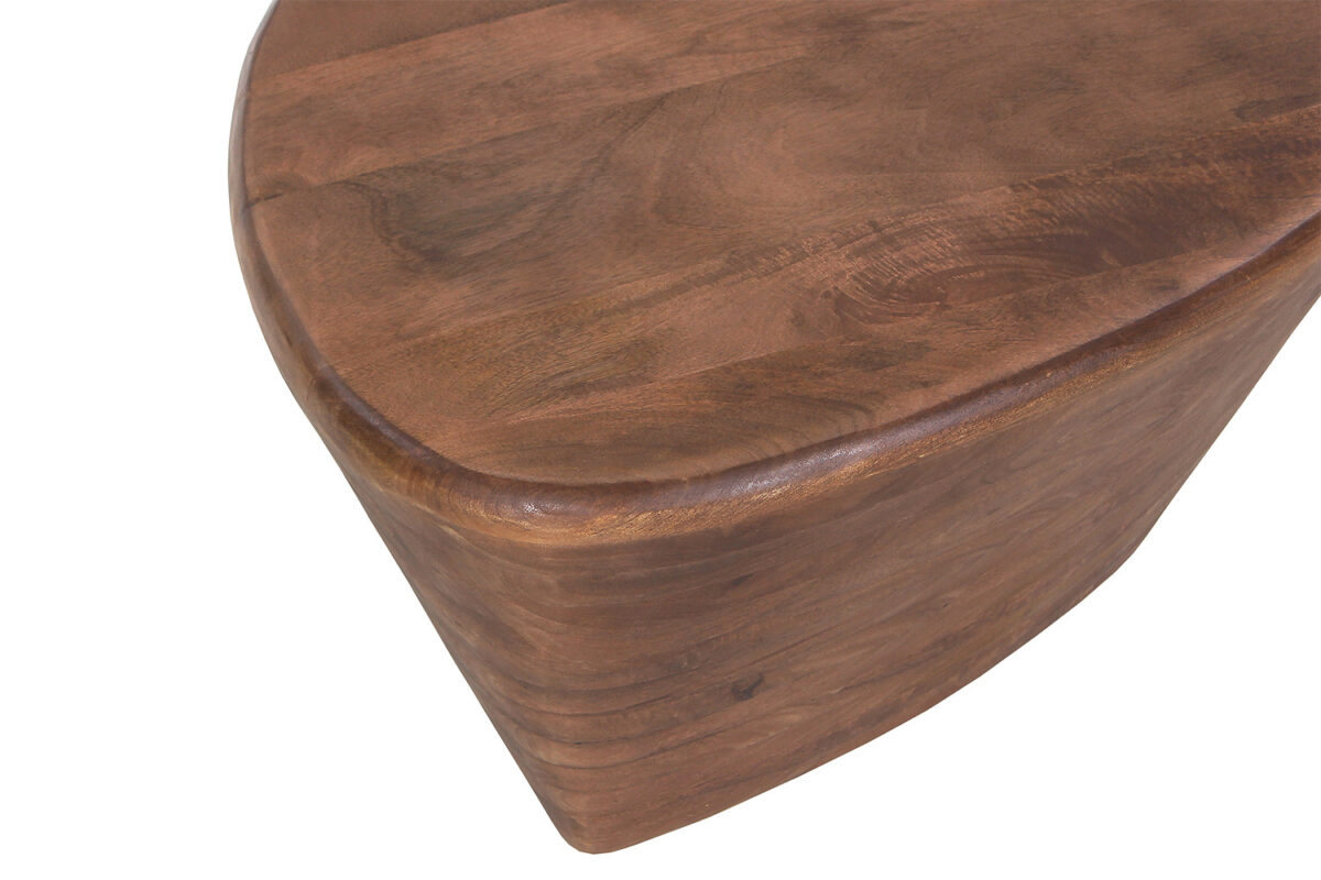 Salontafel Trento Organisch 70 cm lichtbruin mangohout Japandi – foto 5