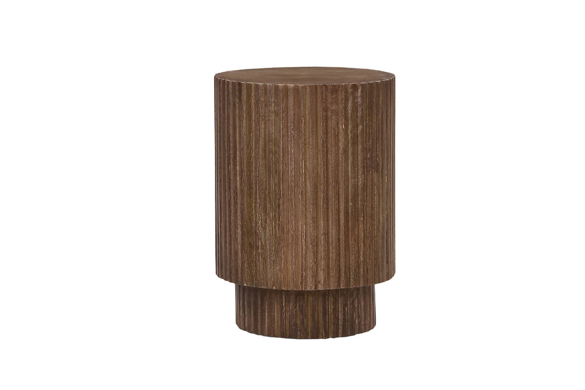 Bijzettafel Aspen Rond 35 cm lichtbruin mangohout Japandi – foto 4