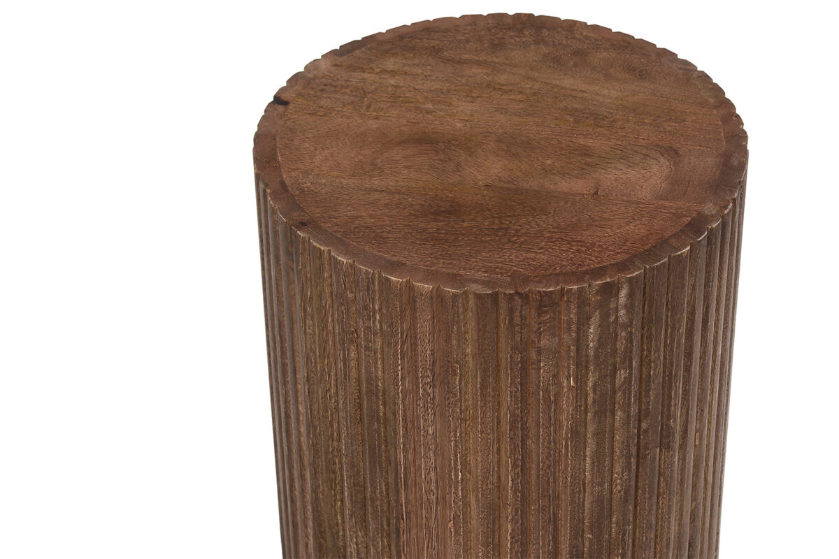 Bijzettafel Aspen Rond 35 cm lichtbruin mangohout Japandi – foto 5