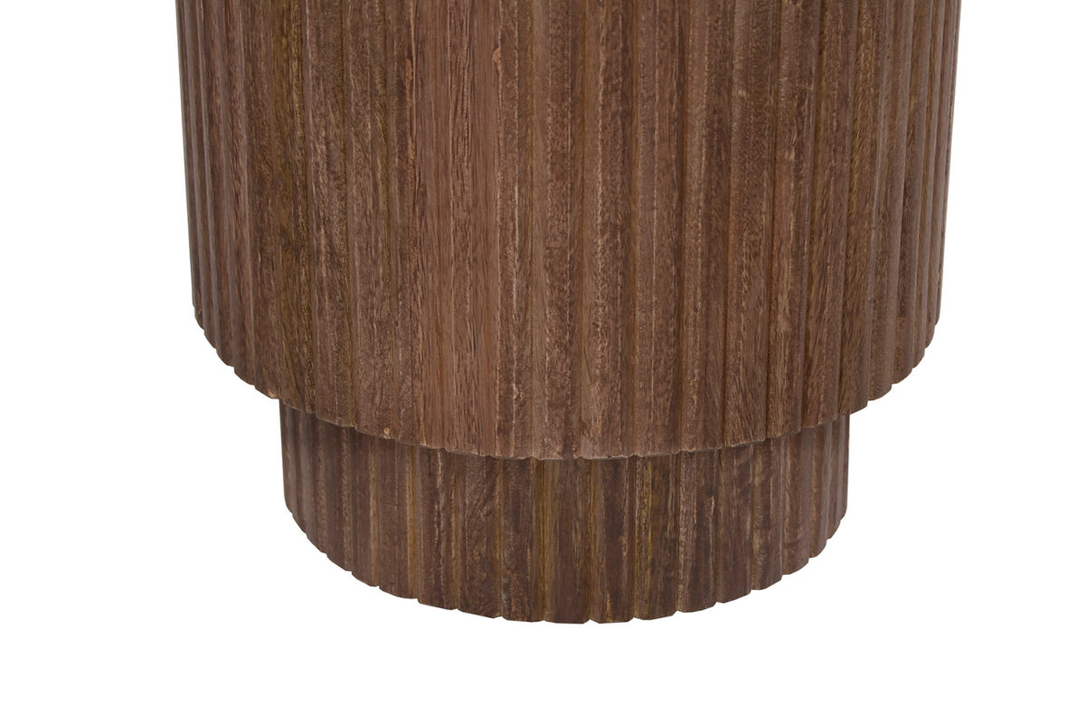 Bijzettafel Aspen Rond 35 cm lichtbruin mangohout Japandi – foto 6