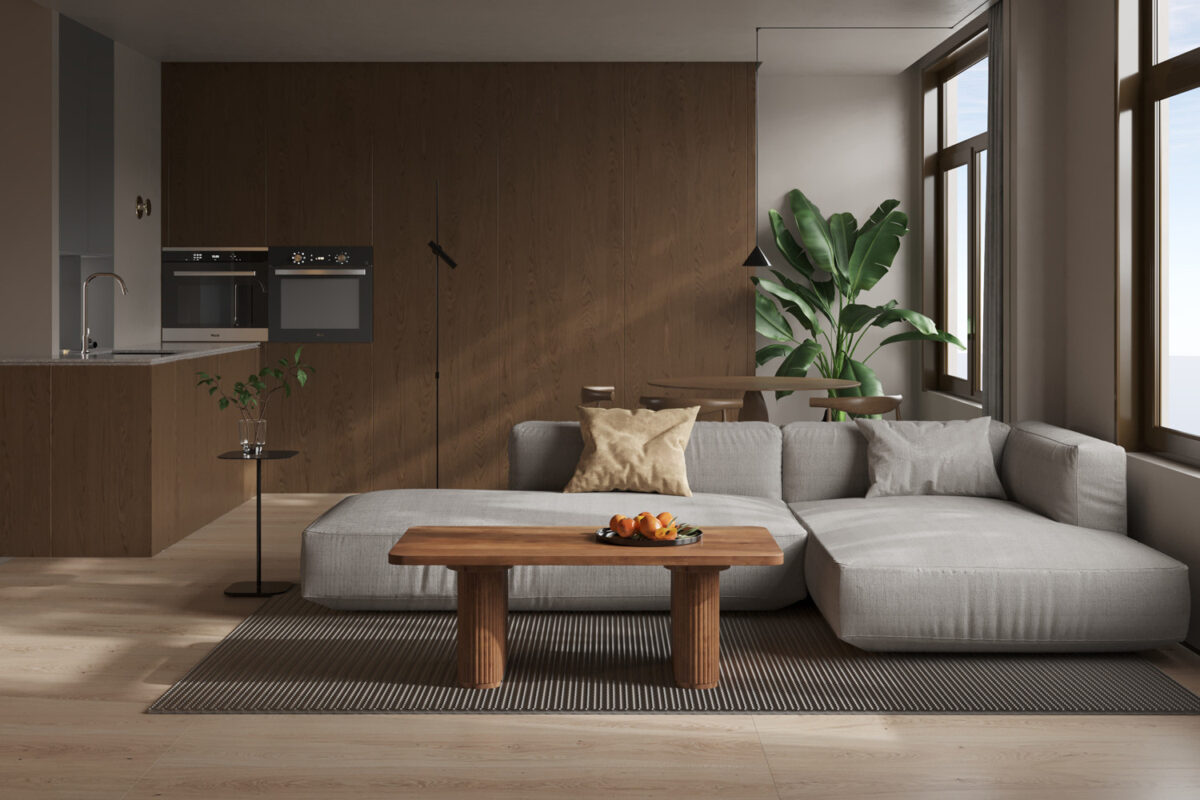 Salontafel Avignon 120 cm lichtbruin mangohout Japandi – foto 2