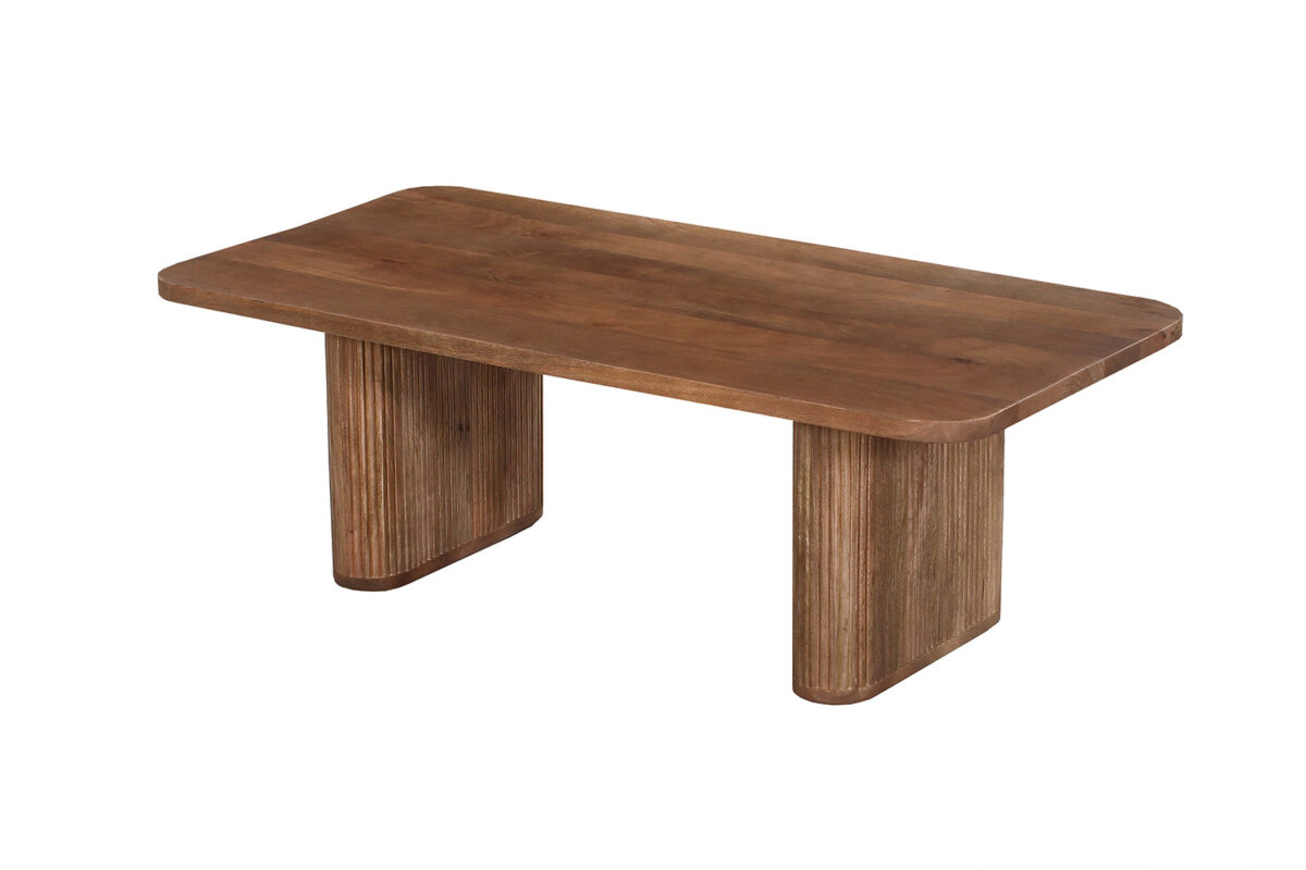 Salontafel Avignon 120 cm lichtbruin mangohout Japandi – foto 4