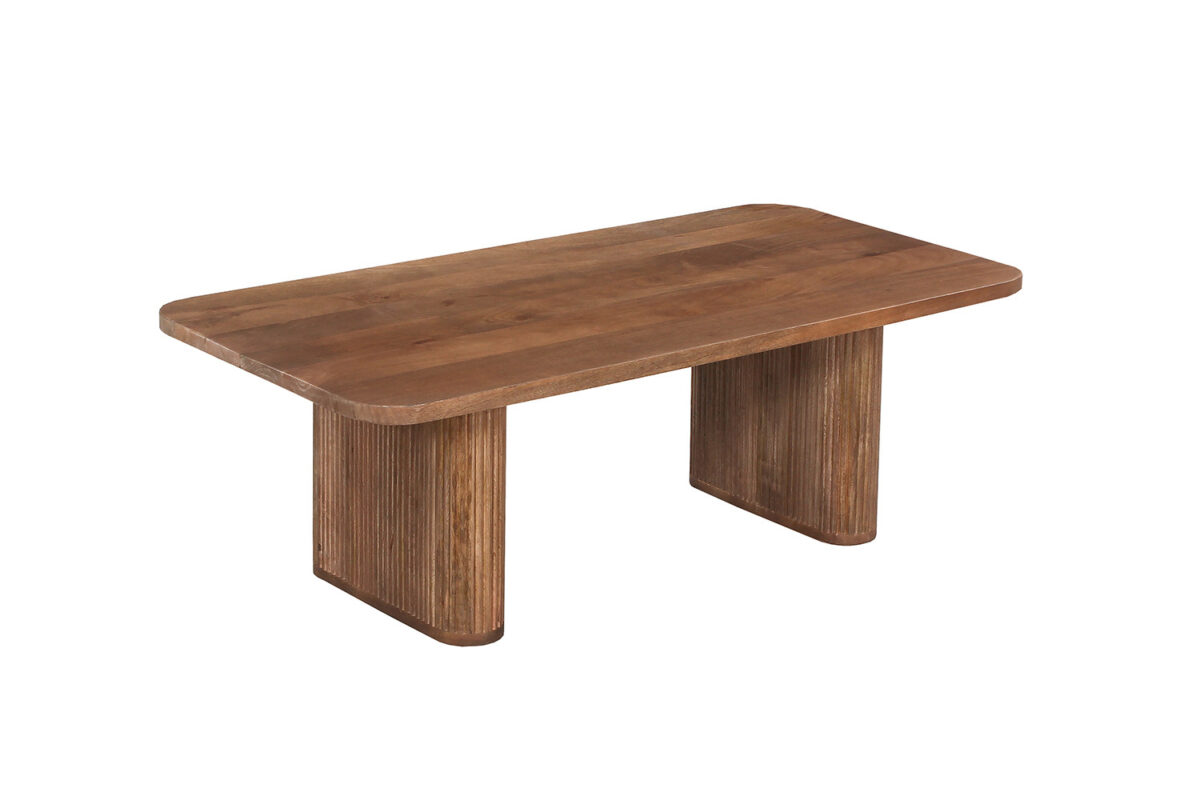 Salontafel Avignon 120 cm lichtbruin mangohout Japandi – foto 5
