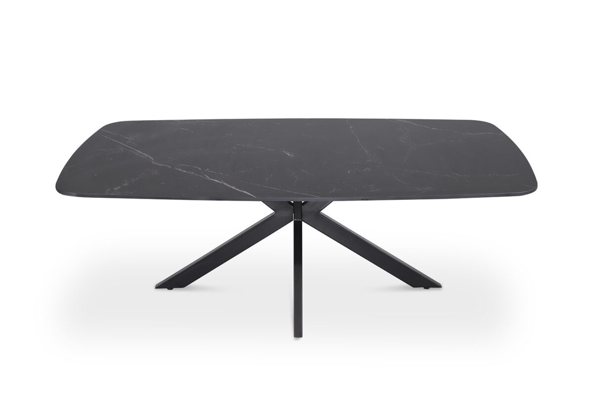 Salontafel Firenze Deens ovaal 130 cm steen zwart Industrieel – foto 3