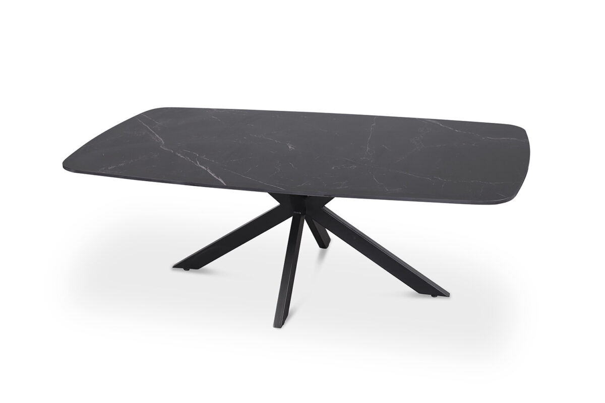 Salontafel Firenze Deens ovaal 130 cm steen zwart Industrieel – foto 4