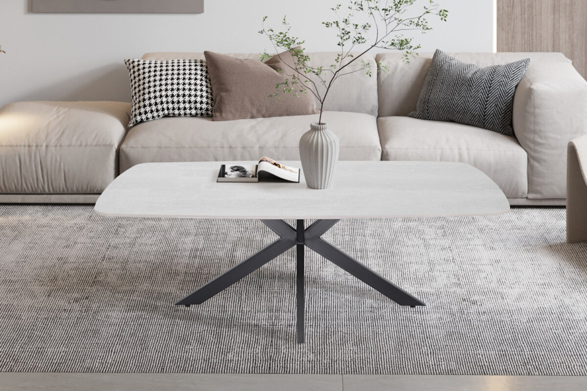 Salontafel Firenze Deens ovaal 130 cm steen barok grijs