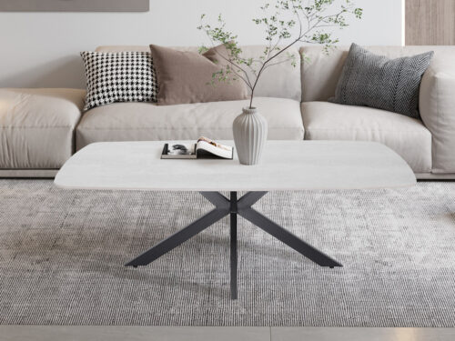 Salontafel Firenze Deens ovaal 130 cm steen barok grijs