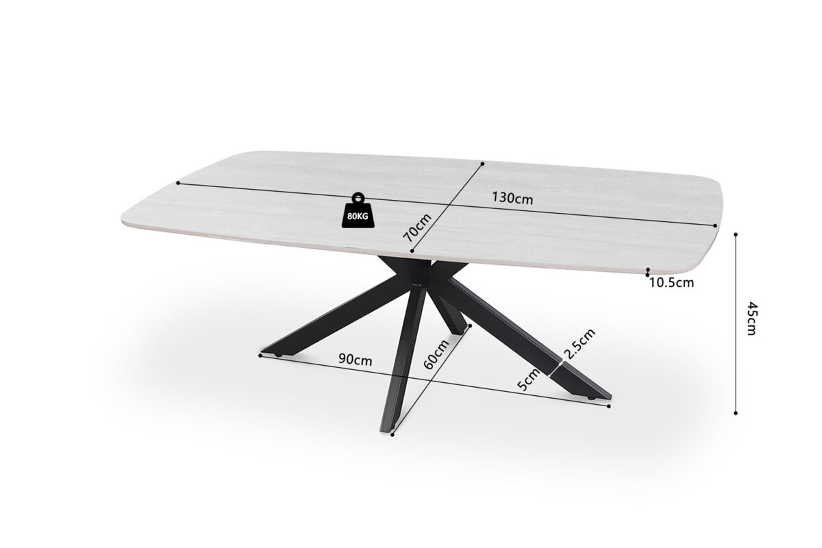 Salontafel Firenze Deens ovaal 130 cm steen barok grijs – foto 6