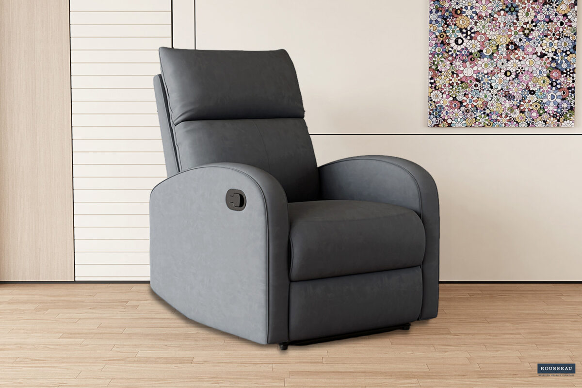 Relaxfauteuil Dijon Verstelbaar zwart kunstleer