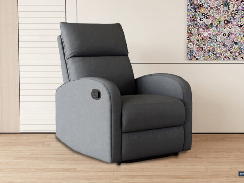 Relaxfauteuil Dijon Verstelbaar zwart kunstleer