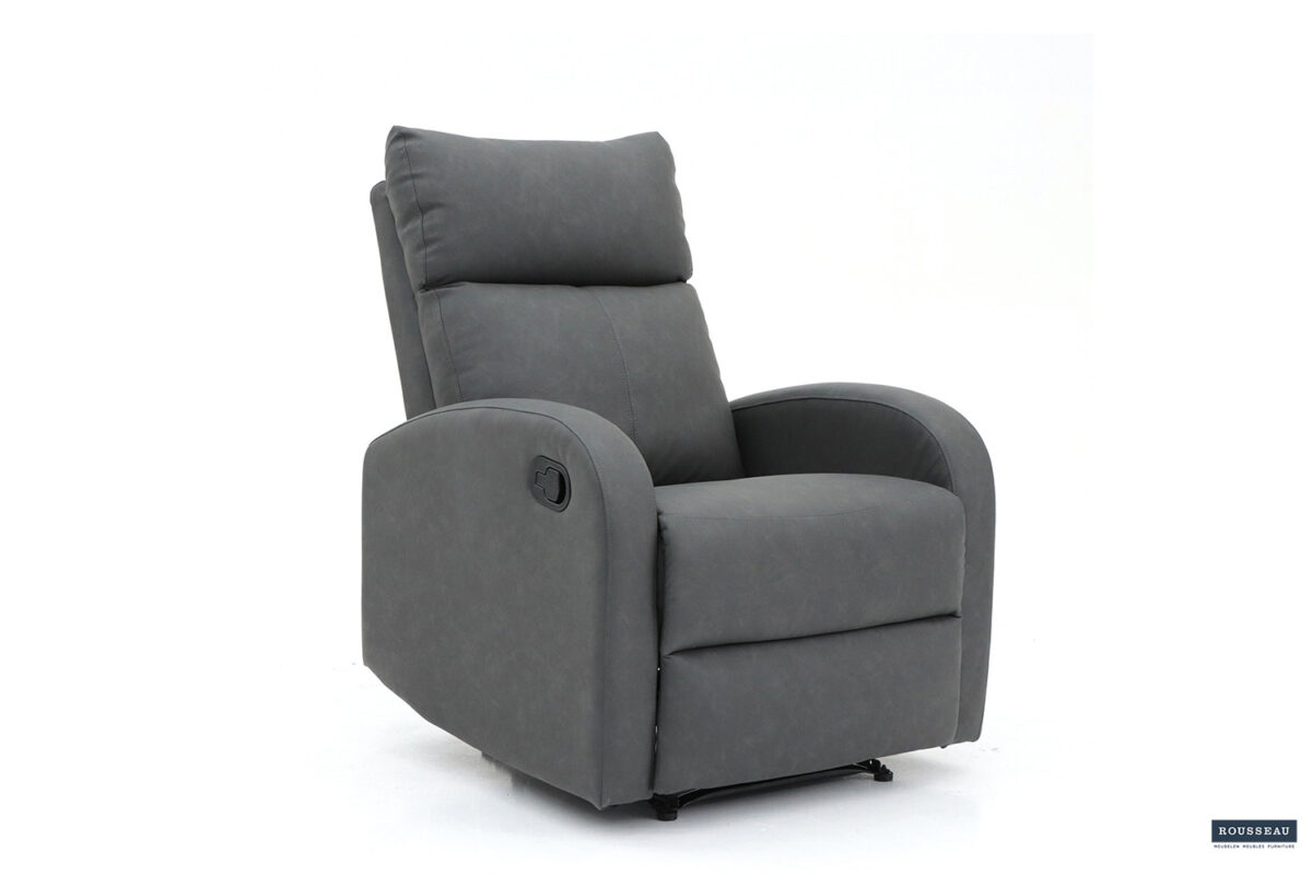 Relaxfauteuil Dijon Verstelbaar zwart kunstleer – foto 3