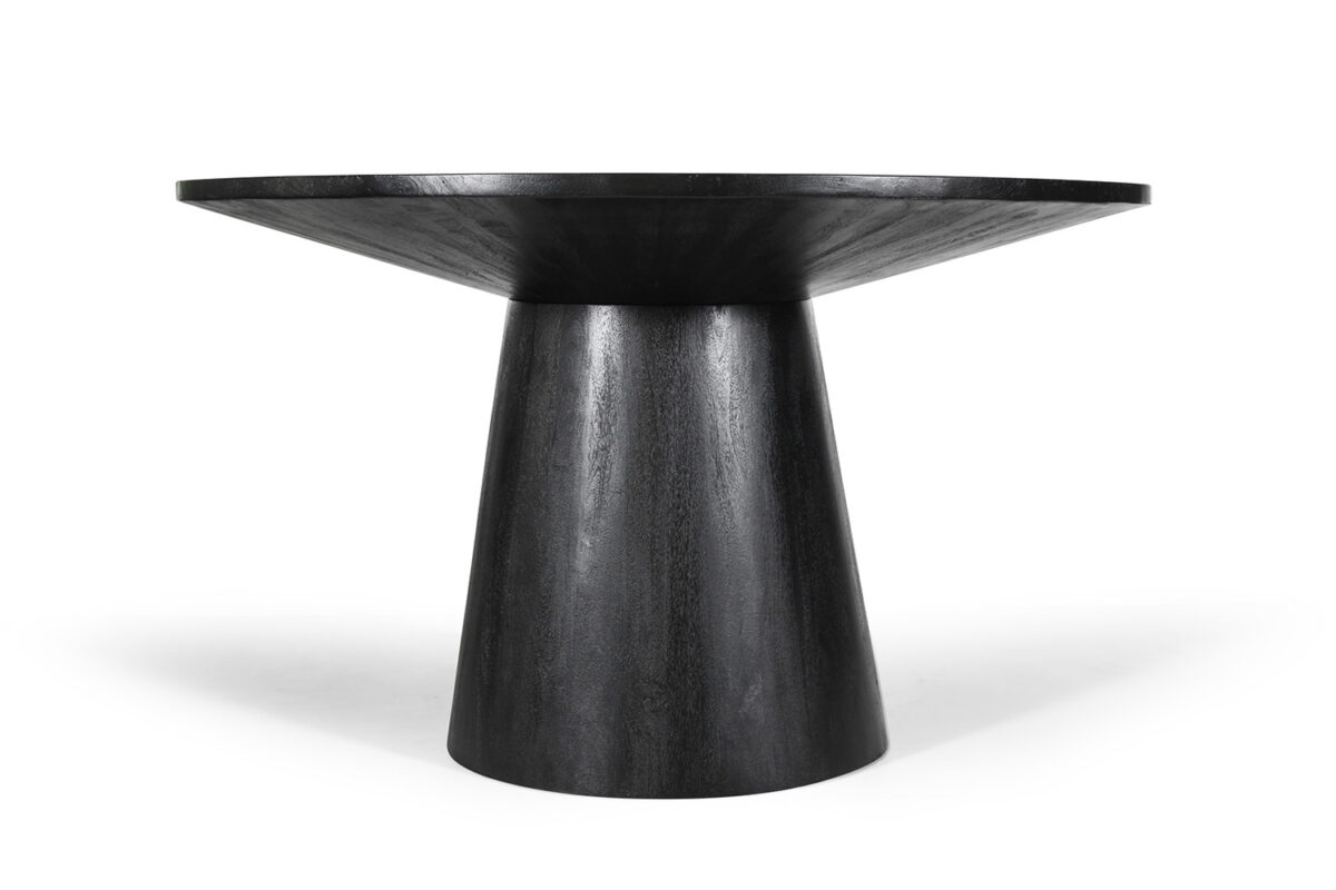 Eettafel Austin Rond 130 cm zwart mangohout Landelijk – foto 3