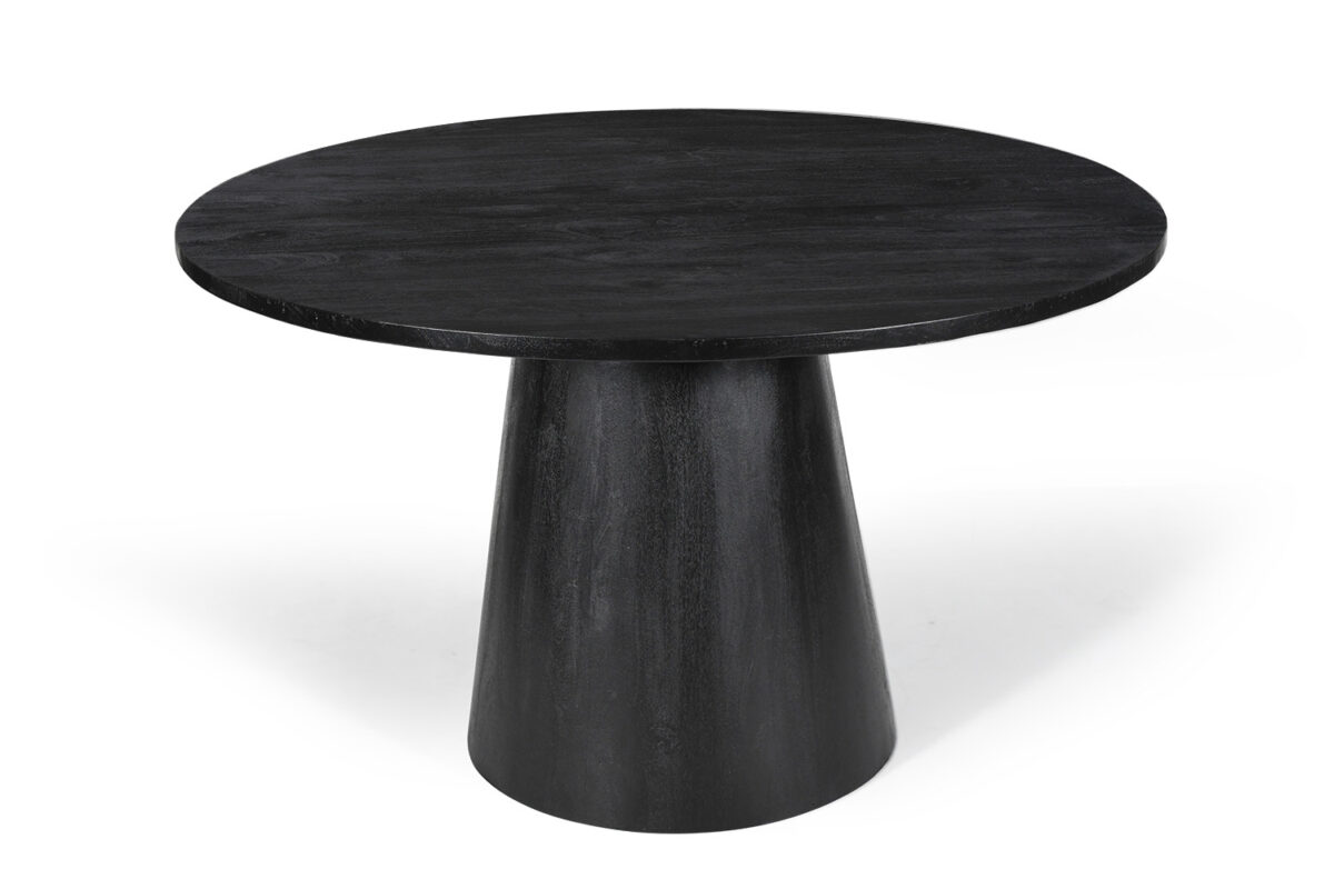 Eettafel Austin Rond 130 cm zwart mangohout Landelijk – foto 4