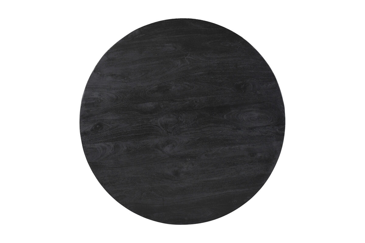Eettafel Austin Rond 130 cm zwart mangohout Landelijk – foto 5