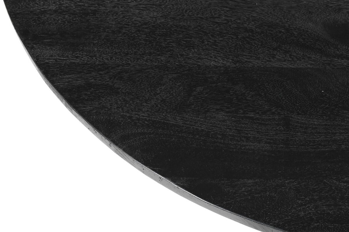 Eettafel Austin Rond 130 cm zwart mangohout Landelijk – foto 6