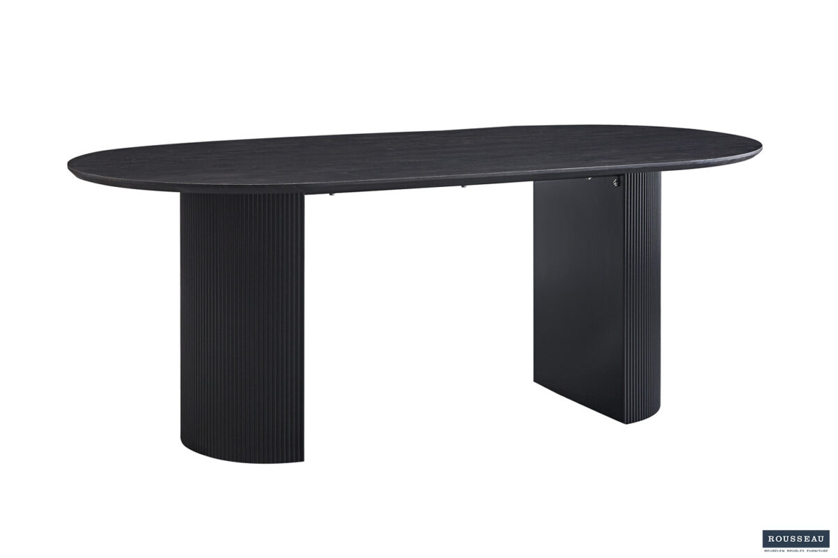 Eettafel Mykonos Ovaal 200 cm donkerbruin Japandi – foto 4