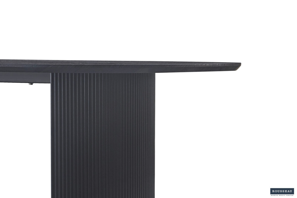 Eettafel Mykonos Ovaal 200 cm donkerbruin Japandi – foto 6