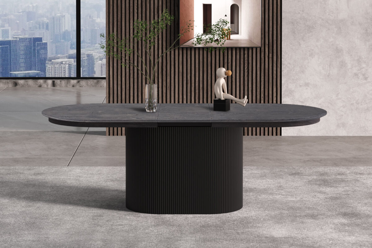 Uitschuifbare eettafel Mykonos Ovaal 180-220 cm donkerbruin – foto 4