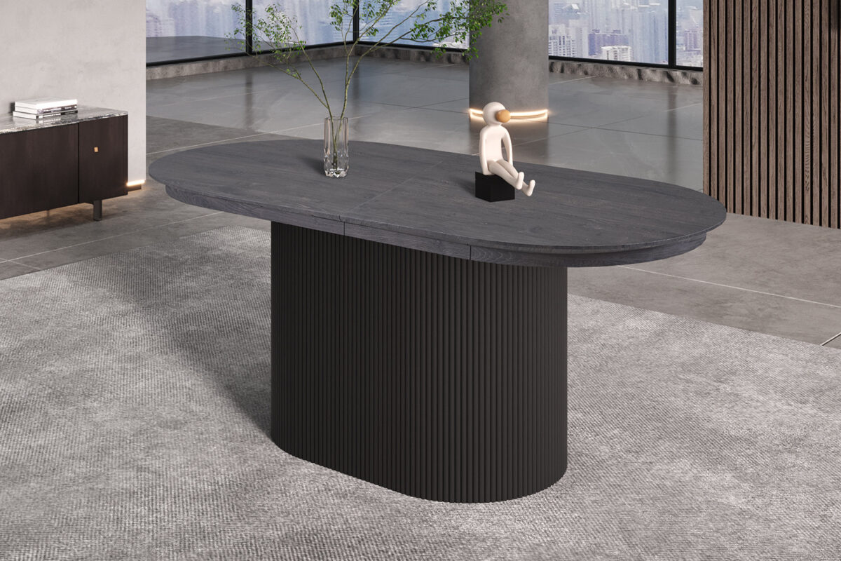 Uitschuifbare eettafel Mykonos Ovaal 180-220 cm donkerbruin – foto 5