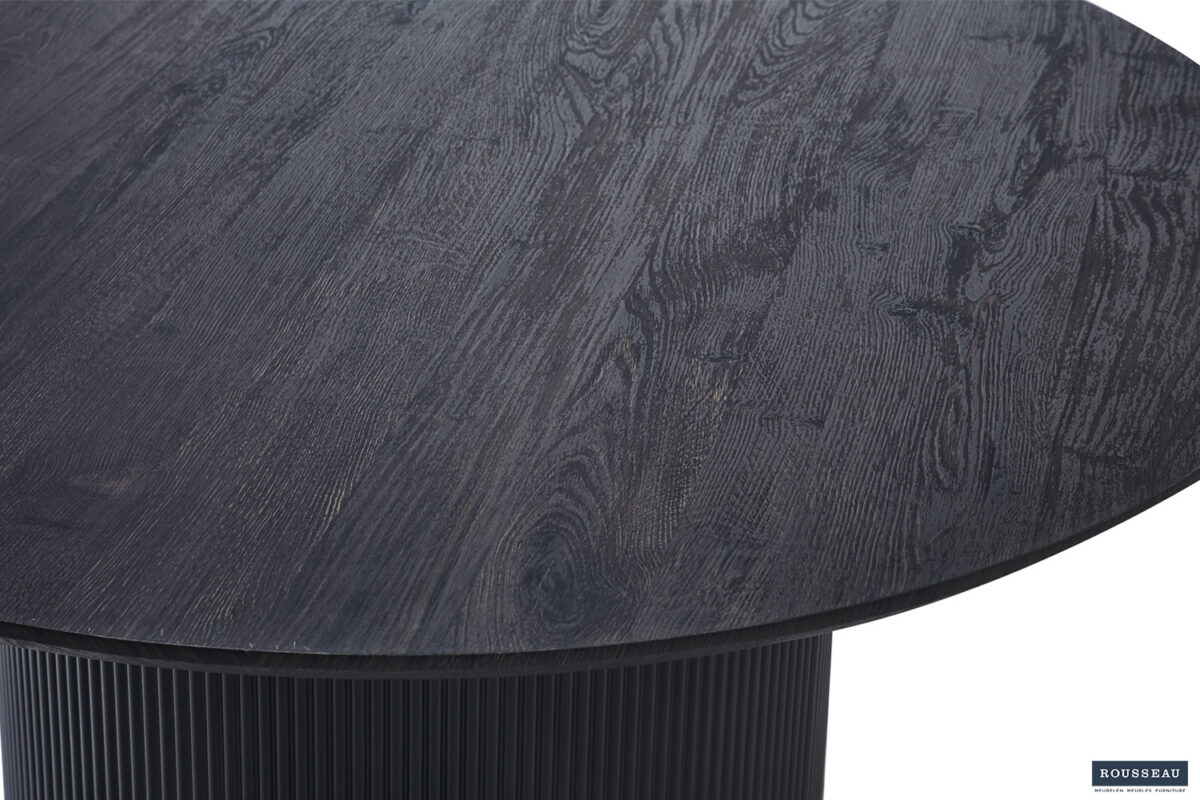 Eettafel Mykonos Rond 120 cm donkerbruin Japandi – foto 4