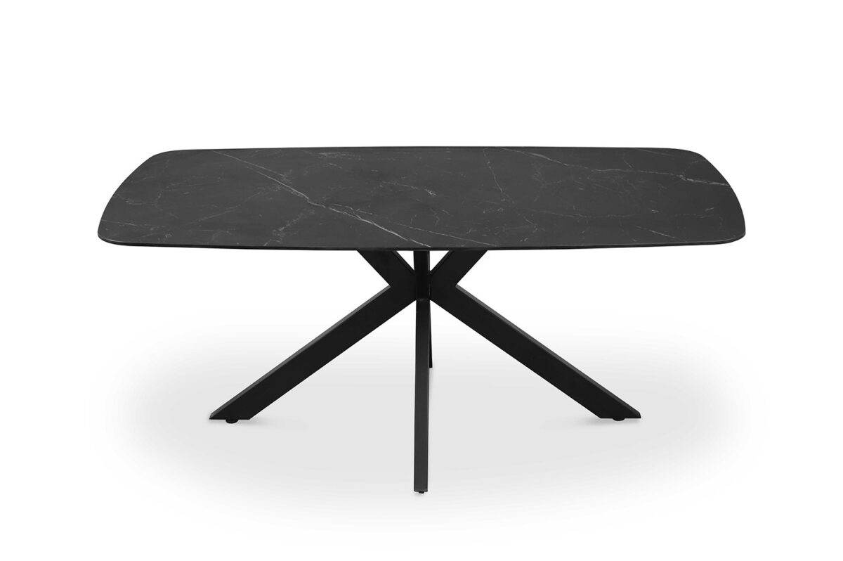 Eettafel Firenze Deens ovaal 180 cm steen zwart Industrieel – foto 4