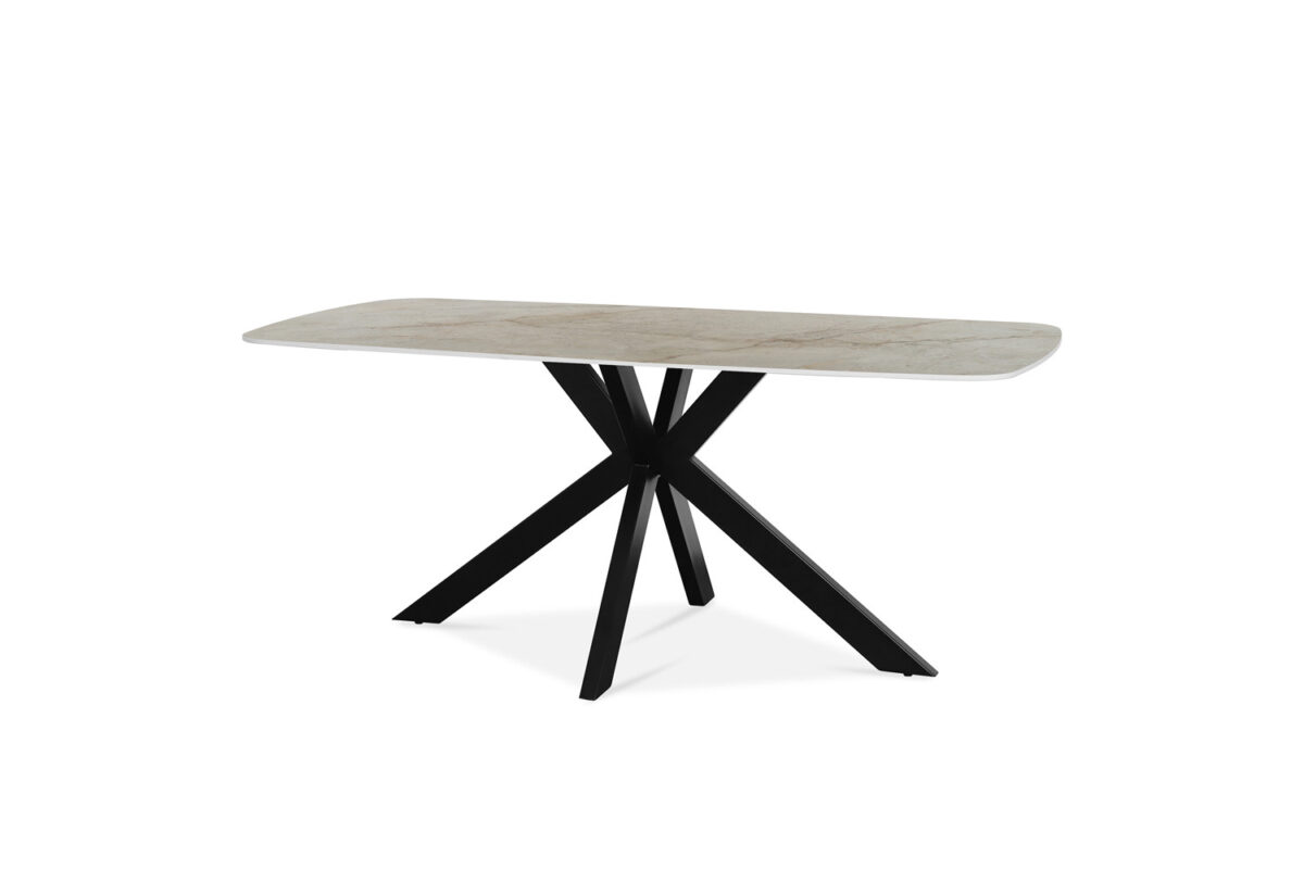 Eettafel Firenze Deens ovaal 180 cm steen beige Industrieel – foto 5
