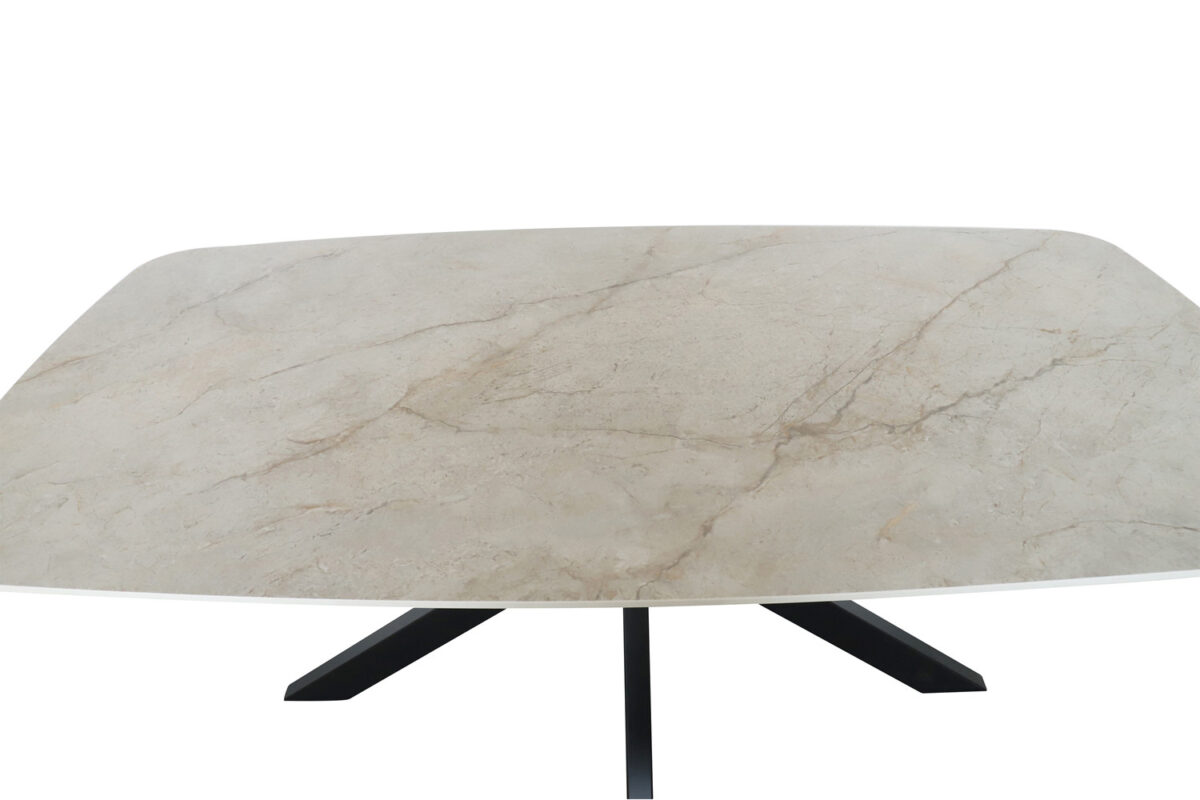 Eettafel Firenze Deens ovaal 180 cm steen beige Industrieel – foto 8