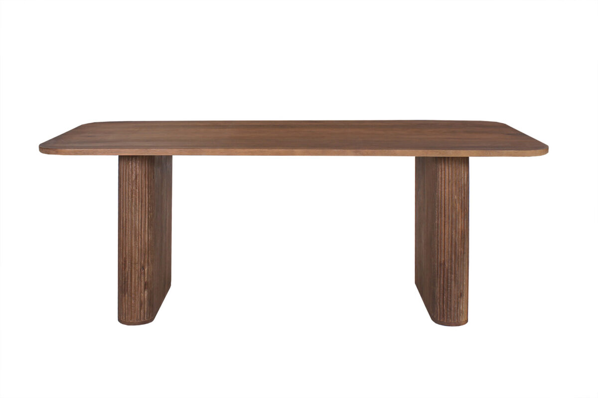 Eettafel Avignon Deens ovaal 200 cm lichtbruin mangohout Japandi – foto 4