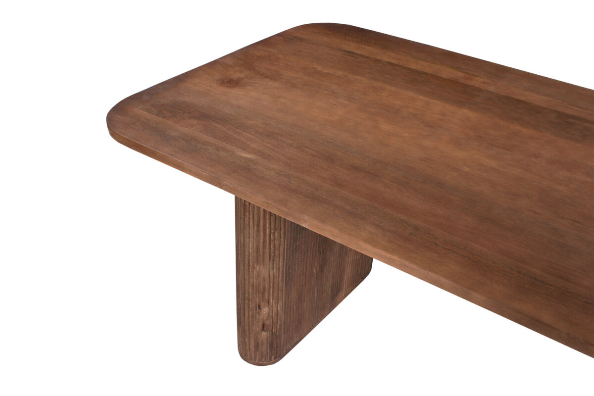 Eettafel Avignon Deens ovaal 200 cm lichtbruin mangohout Japandi – foto 7