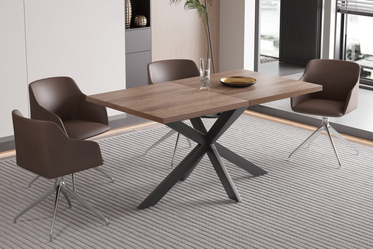 Uitschuifbare eettafel Santorini 160-200 cm donkerbruin