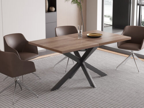 Uitschuifbare eettafel Santorini 160-200 cm donkerbruin